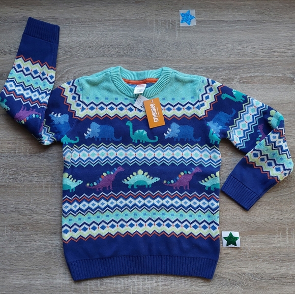 NWT Gymboree dinosaur sweater size 7 - Picture 3 of 16